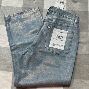 Frame Denim Le Jane Crop Jeans - Silver